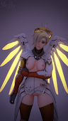3D Blender Mercy Overwatch Sk3lly // 1080x1920 // 2.5MB // png