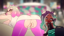 Animated Manyakis Octoling Pearl_(Splatoon) Splatoon marina_ida // 500x280 // 236.9KB // gif