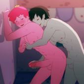 Adventure_Time Animated Manyakis Marshall_Lee Prince_Gumball // 500x500 // 641.9KB // gif