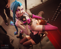 3D Black_Widow_(Natasha_Romanova) Blender Crossover Jinx League_of_Legends Marvel_Comics fireboxstudio // 1920x1555 // 1.1MB // jpg