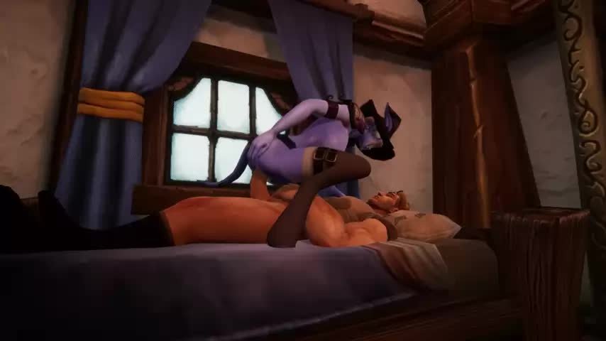 Animated Draenei Human World_of_Warcraft // 854x480 // 154.4KB // webm