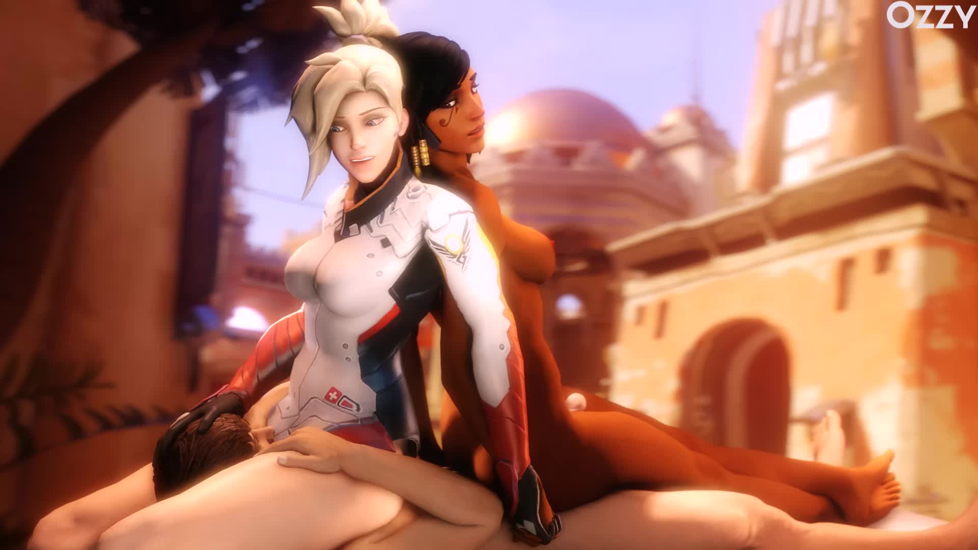 3D Animated Mercy Overwatch Pharah Source_Filmmaker ozzysfm // 1920x1080 // 947.4KB // webm