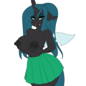 Animated My_Little_Pony_Friendship_Is_Magic Queen_Chrysalis tolsticot // 1104x1104 // 1.1MB // gif