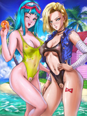 Android_18 Dragon_Ball_Z Logan_Cure Marron // 2644x3535 // 1.4MB // jpg