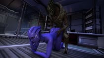 3D Animated Asari Dela_Raisaris Mass_Effect Turian rocketcat15 // 1920x1080 // 5.5MB // webm