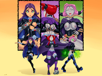 DCAU DC_Comics GrilloFernandez Jinx Raven Starfire Teen_Titans // 1480x1110 // 825.8KB // jpg