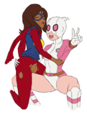 Cactus_(colors) Gwen_Poole Gwenpool Kamala_Khan Marvel Ms._Marvel // 1000x1353 // 354.5KB // png