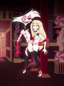 Angel_Dust Animated Charlie_Morningstar Hazbin_Hotel Sfan // 900x1200, 22.7s // 4.6MB // webm