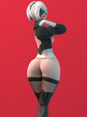 3D Android_2B Nier Nier_Automata // 2560x3460 // 1016.8KB // jpg