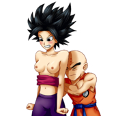 Caulifla Dragon_Ball_Super Krillin neonkaori // 1600x1600 // 1.1MB // png