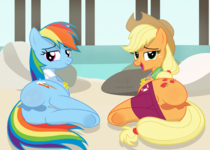 Applejack My_Little_Pony_Friendship_Is_Magic Rainbow_Dash shutterflyeqd // 4050x2888 // 3.0MB // png