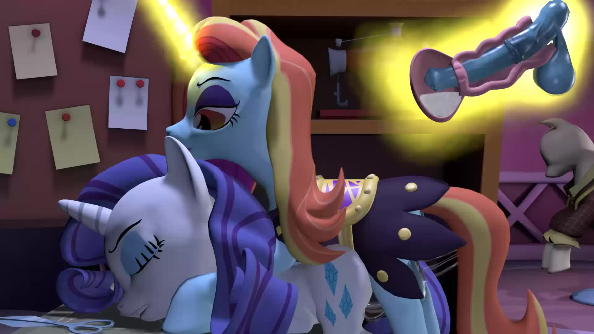 3D Animated My_Little_Pony_Friendship_Is_Magic Rarity Source_Filmmaker hatterslyefreakysfm // 1920x1080 // 721.3KB // webm