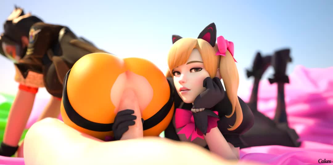 3D Animated Blender D.Va Overwatch Tracer cakeofcakes // 1080x536 // 2.3MB // webm