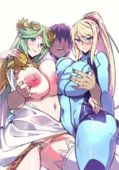 Animated Crossover Kid_Icarus Metroid Palutena Samus_Aran Super_Smash_Bros. // 720x1028 // 4.5MB // gif