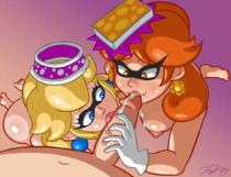 Princess_Daisy Princess_Peach Super_Mario_Bros Ymmot392 // 1135x869 // 96.3KB // png