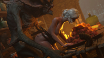 3D Belethors_Smut Ciri Katakan The_Witcher_3:_Wild_Hunt Vampire // 3840x2160 // 8.2MB // png