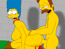 Animated Marge_Simpson Ned_Flanders The_Simpsons // 640x480 // 399.2KB // gif