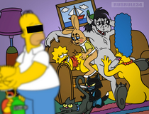 Bart_Simpson Crossover Lisa_Simpson Marge_Simpson Nu_pogodi! The_Simpsons Volk Zayats // 3000x2287 // 2.0MB // jpg