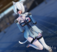 3D Android_2B Jim994 MMD Nier Nier_Automata // 1280x1168 // 1.2MB // png