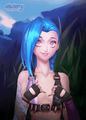 Animated Jinx League_of_Legends ebluberry // 250x349 // 6.2MB // gif