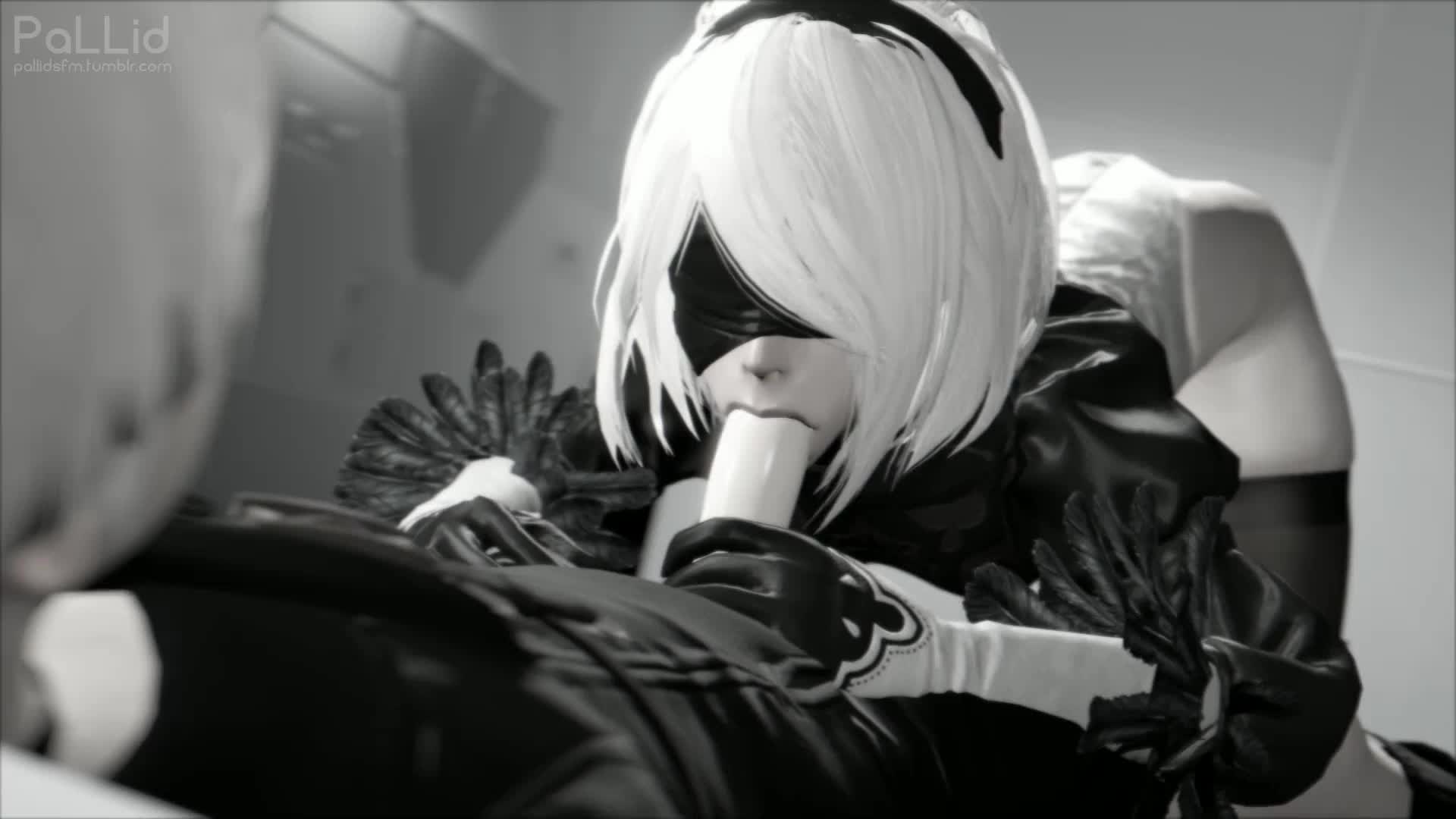 3D Android_2B Android_9S Animated Nier_Automata Smolsociety Sound Source_Filmmaker pallidsfm // 1920x1080 // 3.5MB // webm