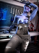 3D Asari Asarimaniac Mass_Effect Mass_Effect_Andromeda Peebee Pelessaria_B'Sayle // 2544x3400 // 2.0MB // jpg