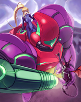 Metroid Ridley Samus_Aran hybridmink // 1112x1400 // 990.2KB // jpg