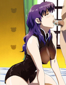 Animated Misato_Katsuragi Neon_Genesis_Evangelion Yabusame // 800x1024 // 4.2MB // gif