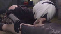 3D Android_2B Animated Blender Nier Nier_Automata Sound bewyx // 1280x720, 10s // 12.8MB // mp4