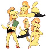 Animal_Crossing Isabelle // 1280x1327 // 774.1KB // png