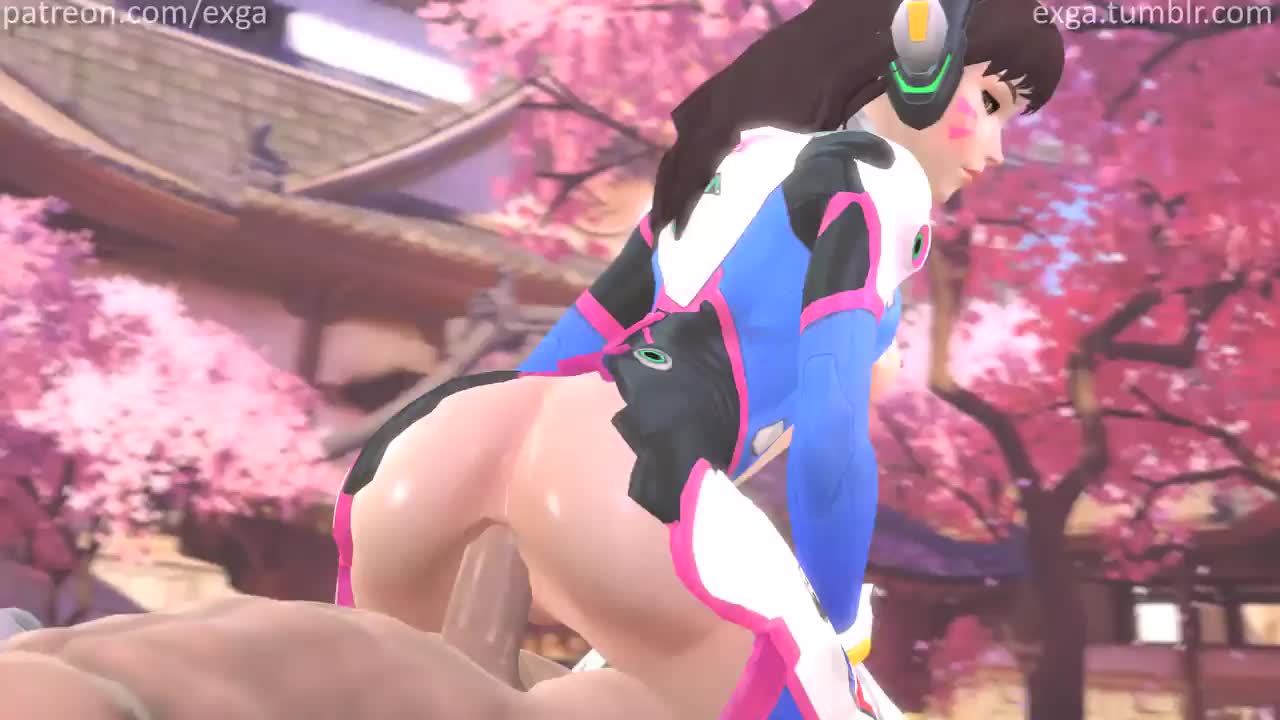 3D Animated D.Va Overwatch exga // 1280x720 // 4.2MB // webm