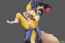 Digimon Lucario_(Pokémon) Renamon // 1200x796 // 248.8KB // jpg