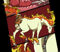 GreasyHyena Growlithe_(Pokémon) Pokemon Rapidash_(Pokémon) // 1252x1094 // 1.6MB // png