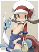 Dragonair Kotone_(Pokemon) Lyra_(Pokemon) Pokemon akaume // 420x560 // 174.6KB // jpg
