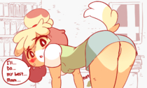 Animal_Crossing Animated Isabelle diives // 1500x900 // 1.5MB // gif