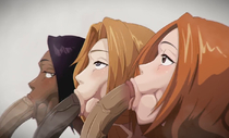 Animated BigDarkPP Bleach Orihime_Inoue Rangiku_Matsumoto Sound Yoruichi_Shihōin // 1190x720, 10s // 1002.9KB // mp4