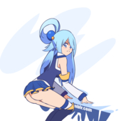 Animated Aqua Kono_Subarashii_Sekai_ni_Shukufuku_wo! // 500x500 // 1.6MB // gif