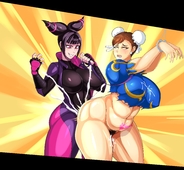 Chun-Li Juri_Han Street_Fighter Xiceowl // 3900x3600 // 837.4KB // jpg