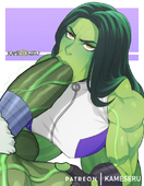 Hulk Marvel_Comics She-Hulk_(Jennifer_Walters) kamekuzu // 777x999 // 683.6KB // jpg