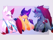 Liepard_(Pokémon) Missblue Pokemon Zangoose_(Pokemon) Zoroark_(Pokémon) // 1280x960 // 163.9KB // png