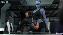 3D Asari Ashley_Williams Banap Blender Liara_T'Soni Mass_Effect // 3840x2160 // 2.1MB // jpg