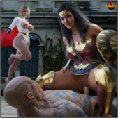 3D Blender DC_Comics SnafuSevSix Supergirl Wonder_Woman // 2788x2812 // 13.9MB // png