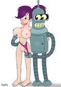 Bender_Bending_Rodríguez Futurama Turanga_Leela helix // 1057x1500 // 515.2KB // png