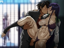 Highschool_of_The_Dead Saeko_Busujima Takashi_Komuro pumpkinsinclair // 4096x3076 // 705.7KB // jpg