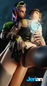 3D Blender Overwatch Sombra Tracer jerian-cg // 1000x1800 // 1.6MB // png