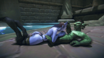 Animated Draenei Goblin World_of_Warcraft // 854x480 // 7.5MB // gif