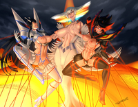 Kabos Kill_la_Kill Ragyo_Kiryuin Ryuko_Matoi Satsuki_Kiryuin // 1500x1167 // 907.7KB // jpg