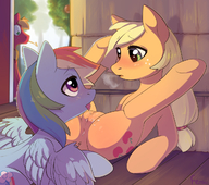 Applejack My_Little_Pony_Friendship_Is_Magic Rainbow_Dash // 1280x1132 // 980.2KB // png