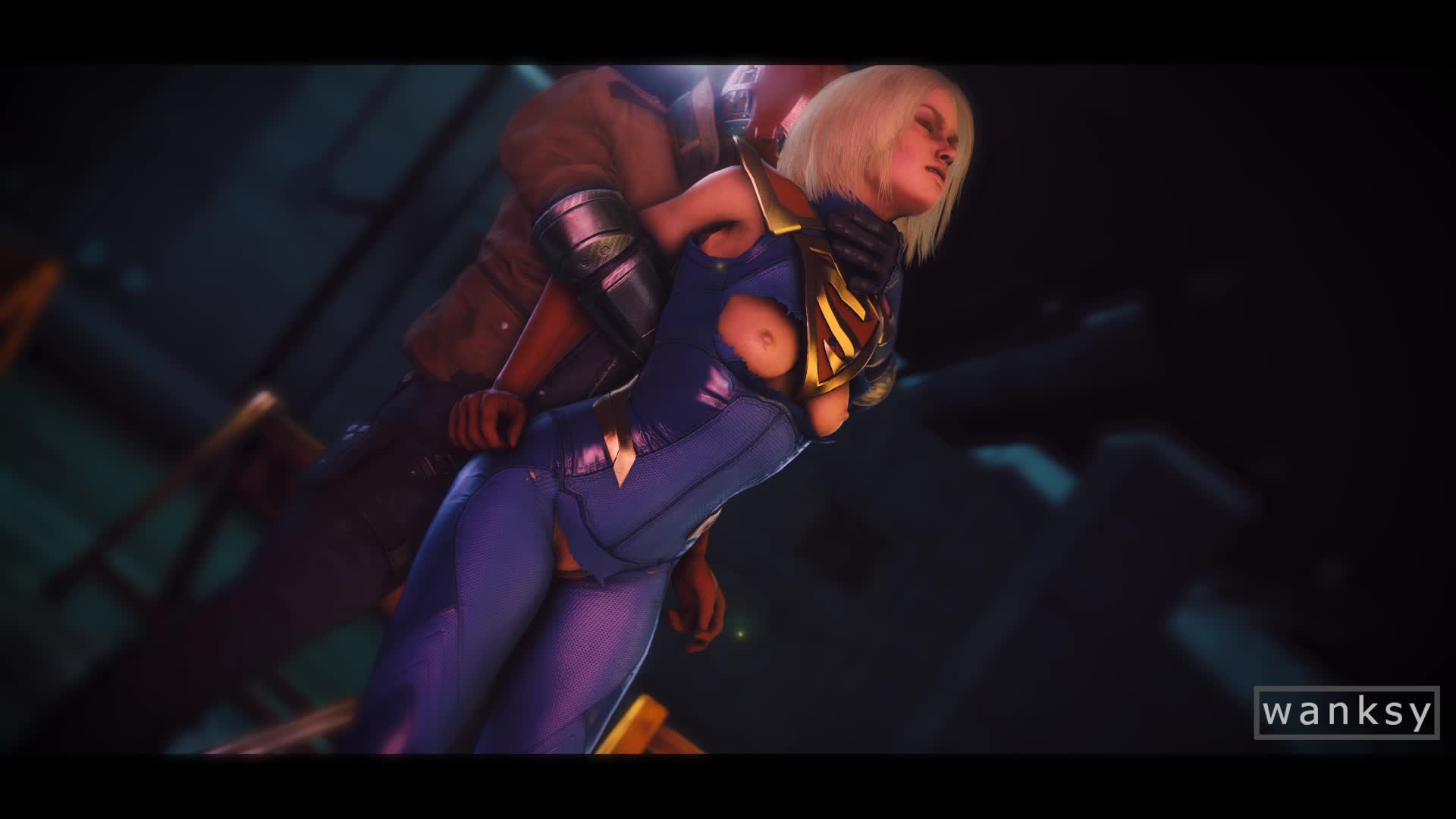 3D Animated DC_Comics Injustice_2 Red_Hood Source_Filmmaker Supergirl wanksysfm // 1920x1080 // 2.7MB // webm