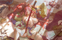 Baiken Cutesexyrobutts Guilty_Gear // 6000x3866 // 20.6MB // png